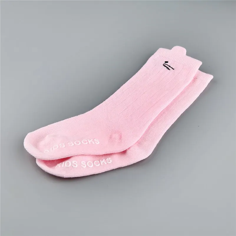 

BalleenShiny Cotton Baby Socks Animal Printed Knee High Socks Kids Boy Girl Socks Anti Slip Cute Cartoon Cat Leg Warmers 0-4Y