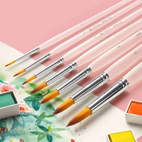 7 pcs watercolor brush beginner hand painted paint pen pointed head nylon gouache painting adult special art professional tools