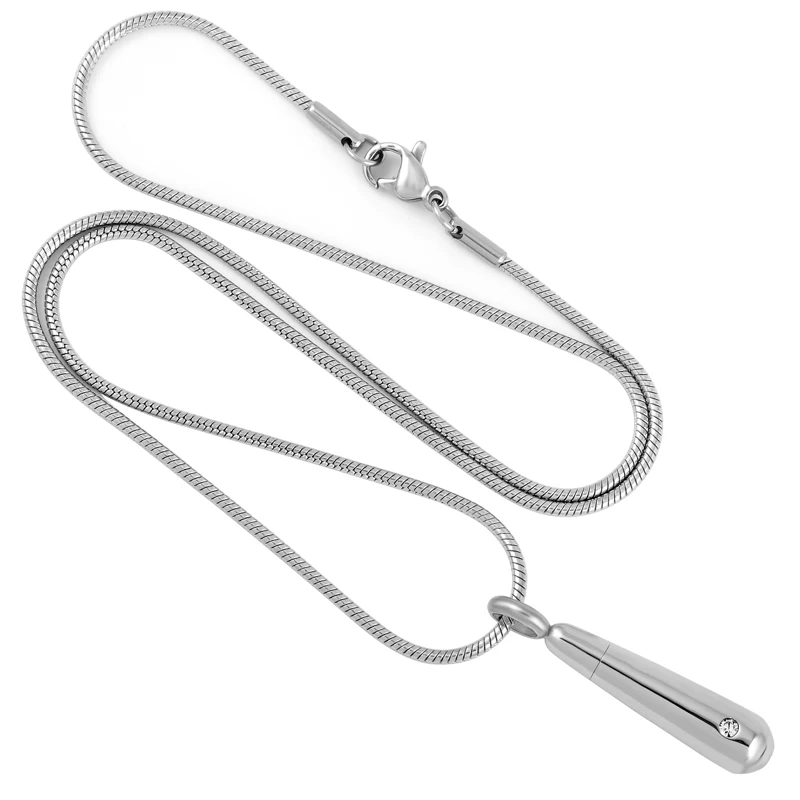 

IJD8653 Stainless Steel Cremation Baseball Bat Souvenir Necklace for Ashes Urn Memorial Keepsake Pendant Jewelry