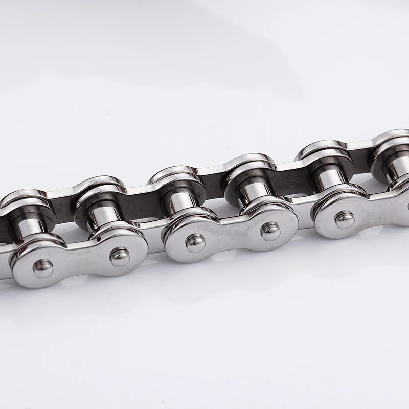 Модный мужской браслет для велосипеда EngineChain, серебряное звено из нержавеющей стали, велосипедная цепь, ожерелье, ювелирное изделие, 55 см, для мужчин, подарок