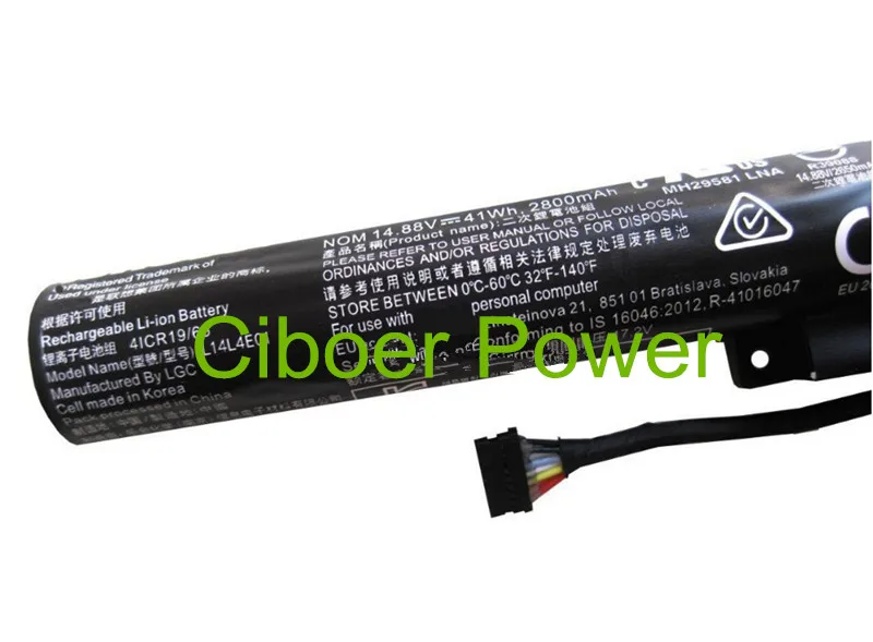 Оригинальная Аккумуляторная батарея для ноутбука 500 15adapter Z41 Z51 70 L14L4A01 L14L4E01 L14M4A01