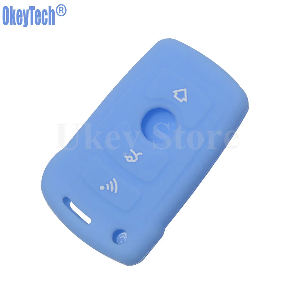 Силиконовый чехол для ключа OkeyTech BMW E65 E66 E67 E68 7 серии сменный силикагелевый смарт
