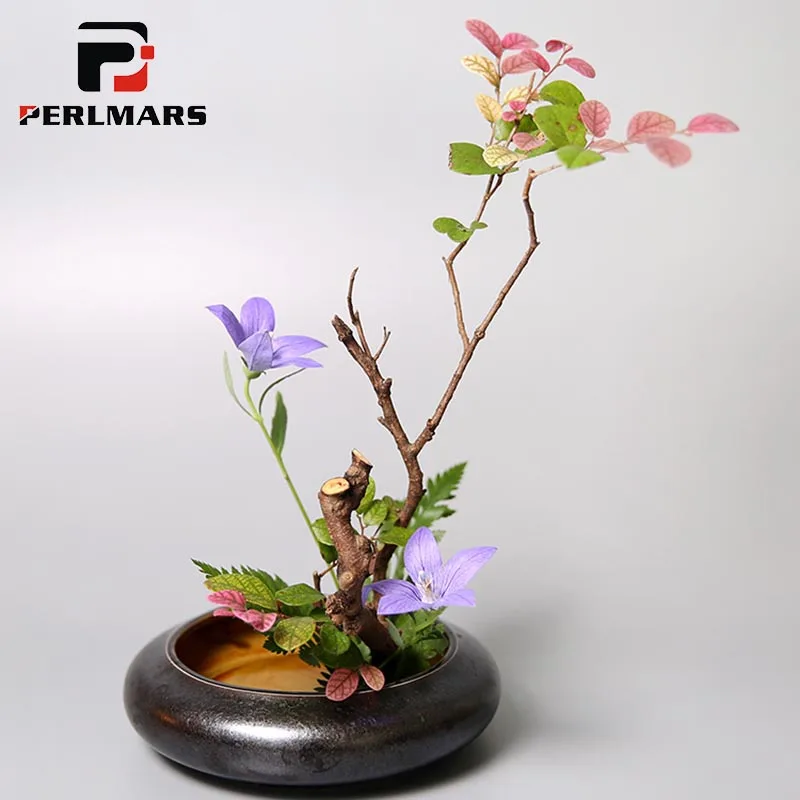 Zen японский стиль Ikebana цветочный горшок винтажный керамический вазы Настольный