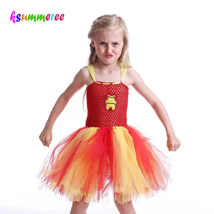 Платье-пачка для девочек на Хэллоуин Железный человек детский мультяшный костюм