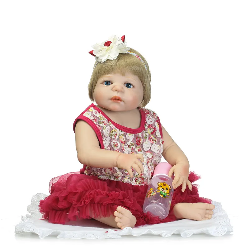 Кукла reborn силиконовая 22 дюйма|bonecas fashion|girl rebornsreborn baby doll toy |
