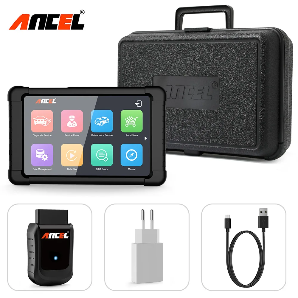 OBD2 EU-Plug Ancel X5 OBD2 диагностический инструмент WiFi Автомобильный сканер OBD полная система Автомобильная диагностика подушка безопасности сброс масла ABS DPF ODB2 сканер - Цвет: OBD2 EU-Plug