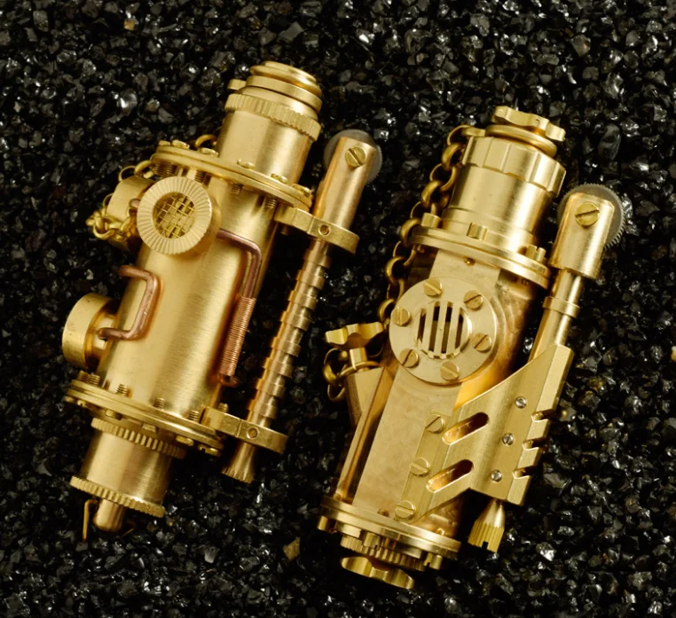 

Vintage brass Steam punk Kerosene lighter Retro nostalgic collection oil lighter cigarette lighter Cigar ignition lighter LFB807