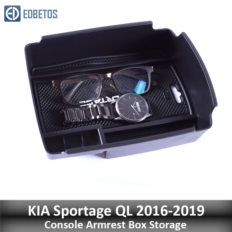 Подлокотник коробка для хранения для KIA Sportage KX5 QL AT LHD- центральная консоль органайзер для хранения