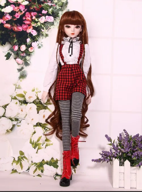 60 см модные куклы в стиле Лолиты для девочек Bjd 1/3, полный набор, большой 23 шарнирные оригинальные куклы ручной работы, игрушки для девочек для детей, подарок на день рождения - Цвет: Momo