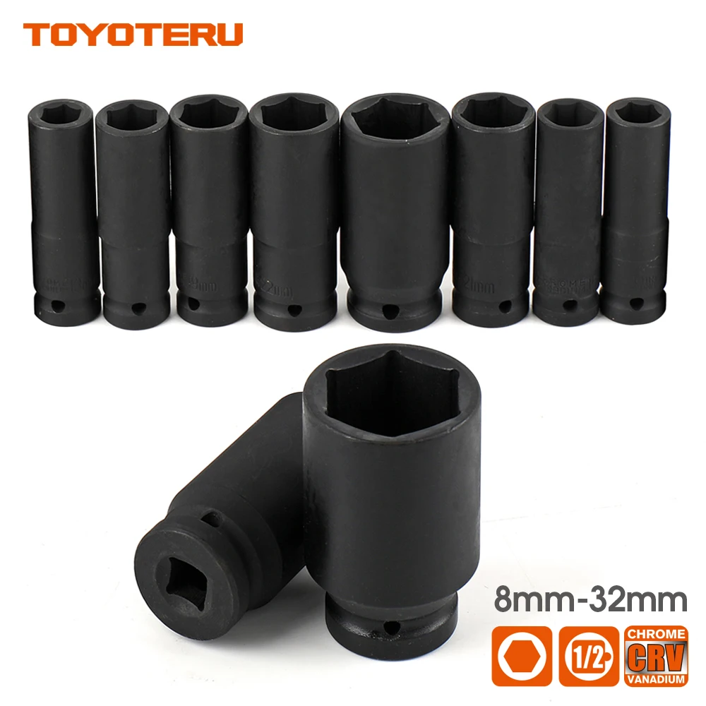 1/2 дюйма DR. Impact Deep Socket 6 точечная шпиндельная ось гайка гнездо 78 мм CR MO 8 9 10 11 12 13 14 15