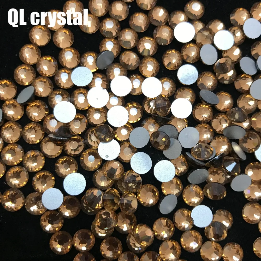 Colla Marrone Su Glitter Flatback Cristallo Cristallo Strass Non Hot Fix Per Ginnastica Abbigliamento Scarpe Decorazione Nail Art 3D