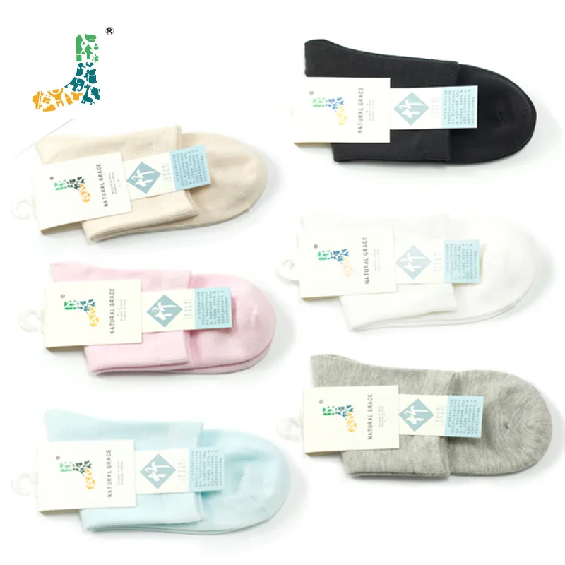 Бамбуковые носки Женские однотонные женские деловые модные черные белые Серые