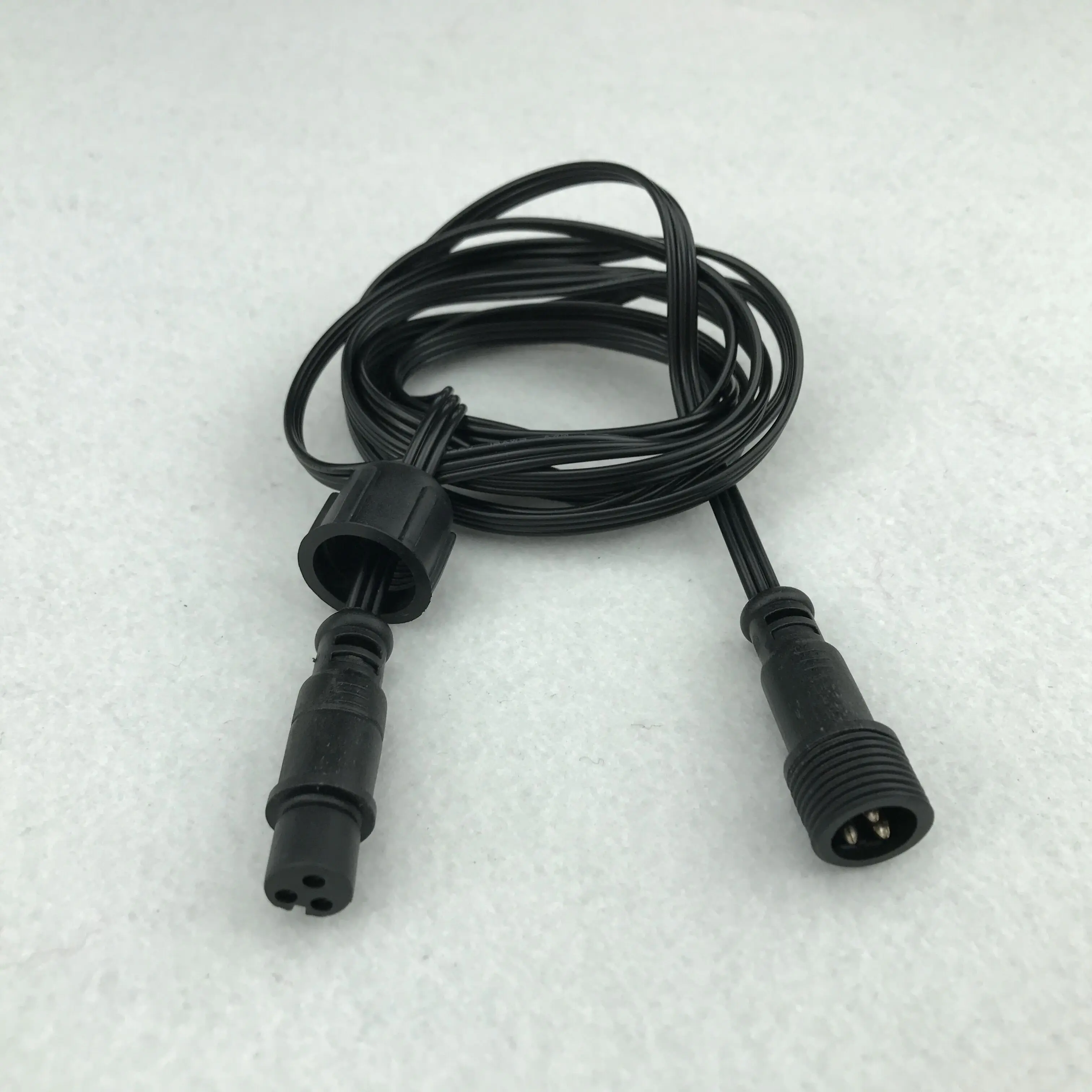 Черный плоский Удлинительный кабель xConnect 18AWG 3 ядра водонепроницаемый один конец