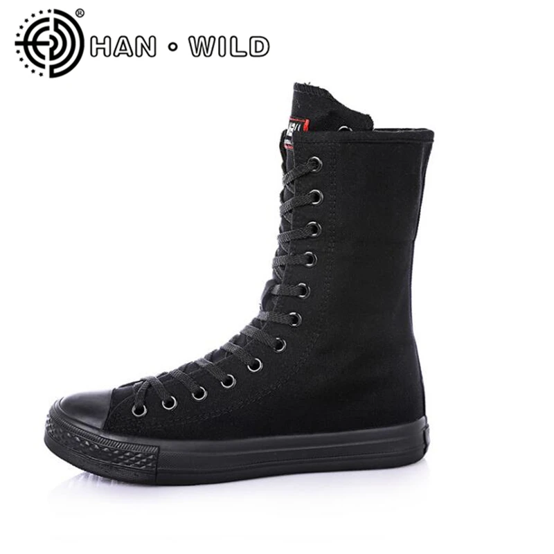 Кеды женские высокие холщовые кроссовки с боковой молнией на шнуровке