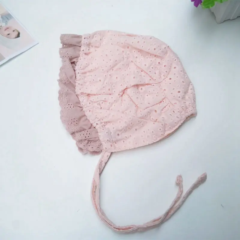 Bnaturalwell Baby Cotton Bonnet Toddler Girls Lovely Beanie Infant Pink Caps Newborn Granny Hat Milk Maid Cap Photo Props H206S | Детская