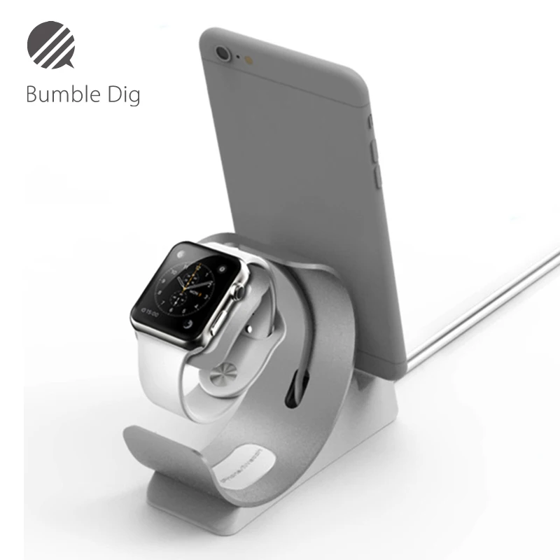 DIG алюминиевый держатель для телефона и часов зарядная док станция стола Apple iPhone