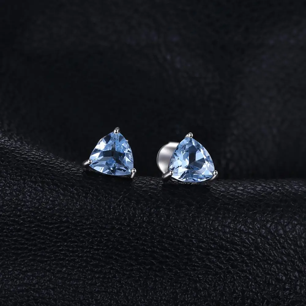 Jewelrypalace 1.8ct Природный Голубой топаз 925 серебро Талисманы Серьги-гвоздики для Новинки для женщин модные Интимные Аксессуары Распродажа