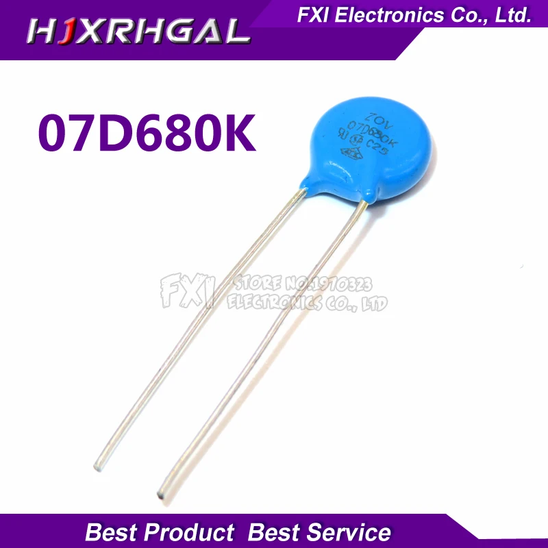 10 шт. 07D680K пьезорезистор 7D680K igmoprrq 68 в Варистор Резистор