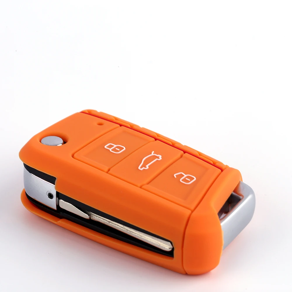 Promotionсиликоновый резиновый чехол для ключей автомобиля Polo 2016 2017 2018 Golf7 MK7 Tiguan 3 с