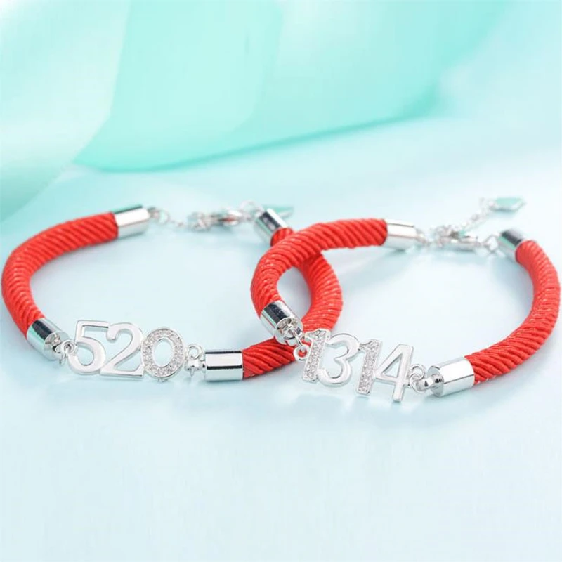 Женский и мужской браслет с красной нитью из серебра 925 пробы|Гибкие жесткие