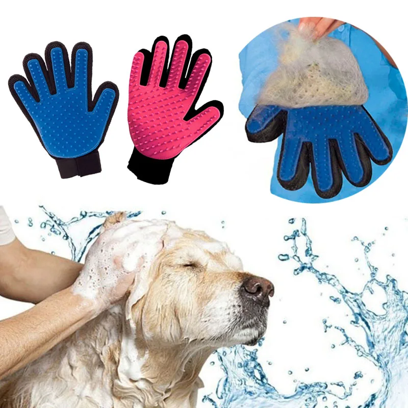 Силиконовые Pet Кисть перчатки Deshedding нежный эффективная ПЭТ Уход за лошадьми