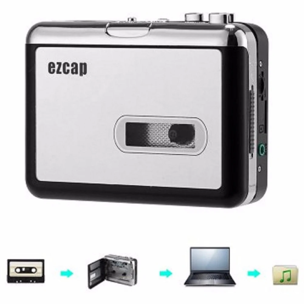 EZCAP 232 USB Кассетный плеер кассета в MP3 конвертер плеер конвертировать аналоговые ленты аудио в цифровой MP3 сохранить в TF/Micro-SD C