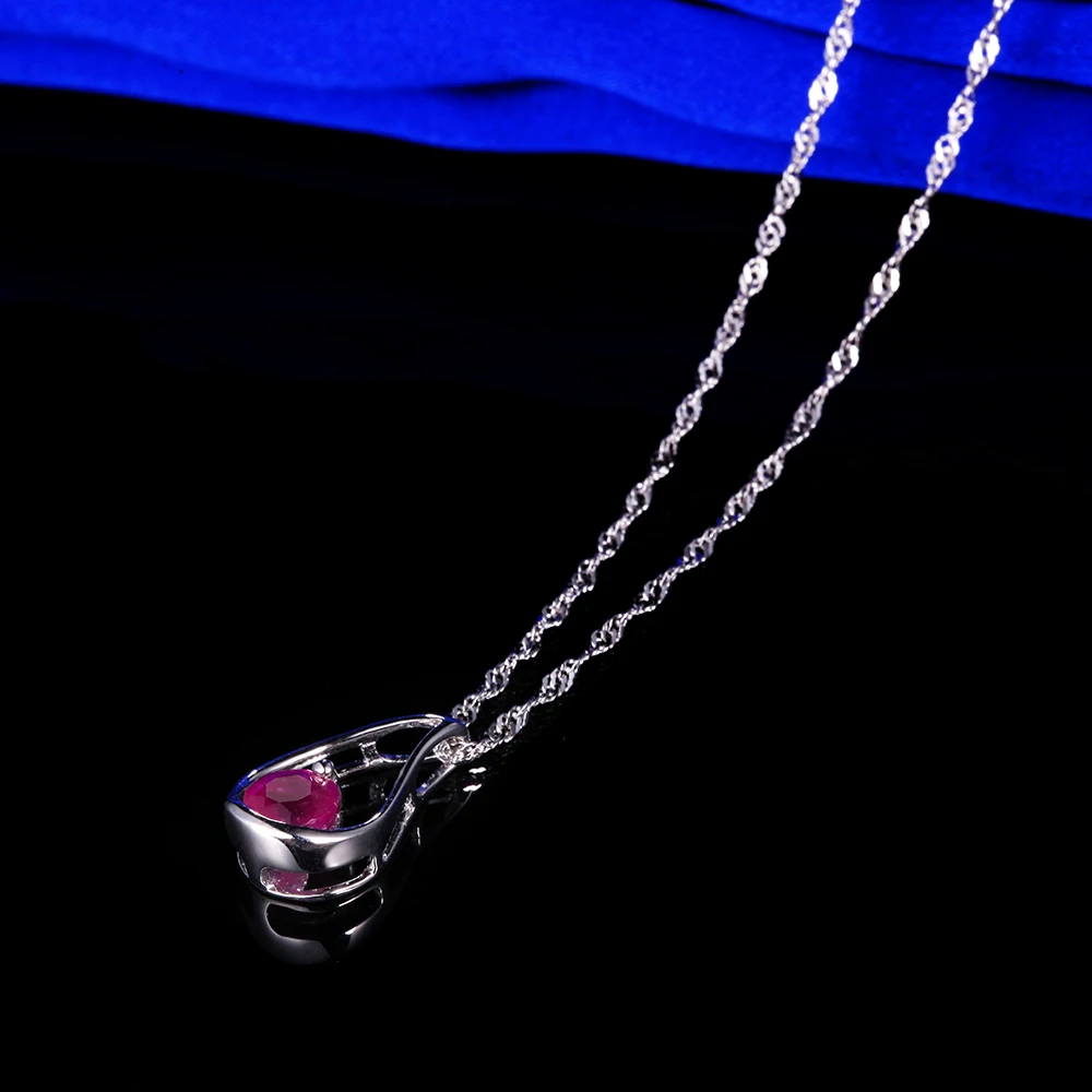 Женская подвеска с рубином Ювелирное Украшение из серебра пробы CAP01644D | Украшения