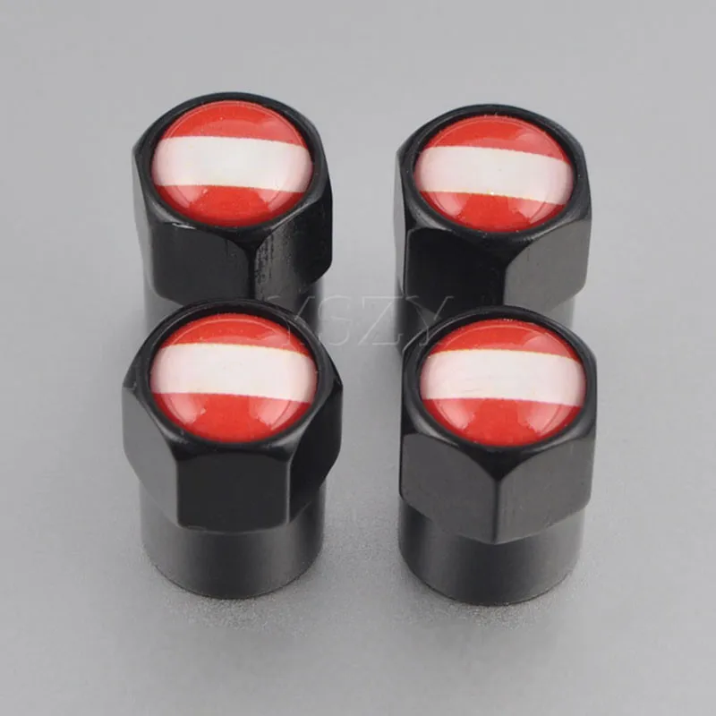 Австрийский флаг крышка клапана автомобильной шины s стеблей автомобильная