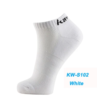 KW-S102White Бренд KAWASAKI, хлопковые мужские спортивные носки для бега, велоспорта, тенниса, дышащие носки высокого качества - Цвет: KW-S102White