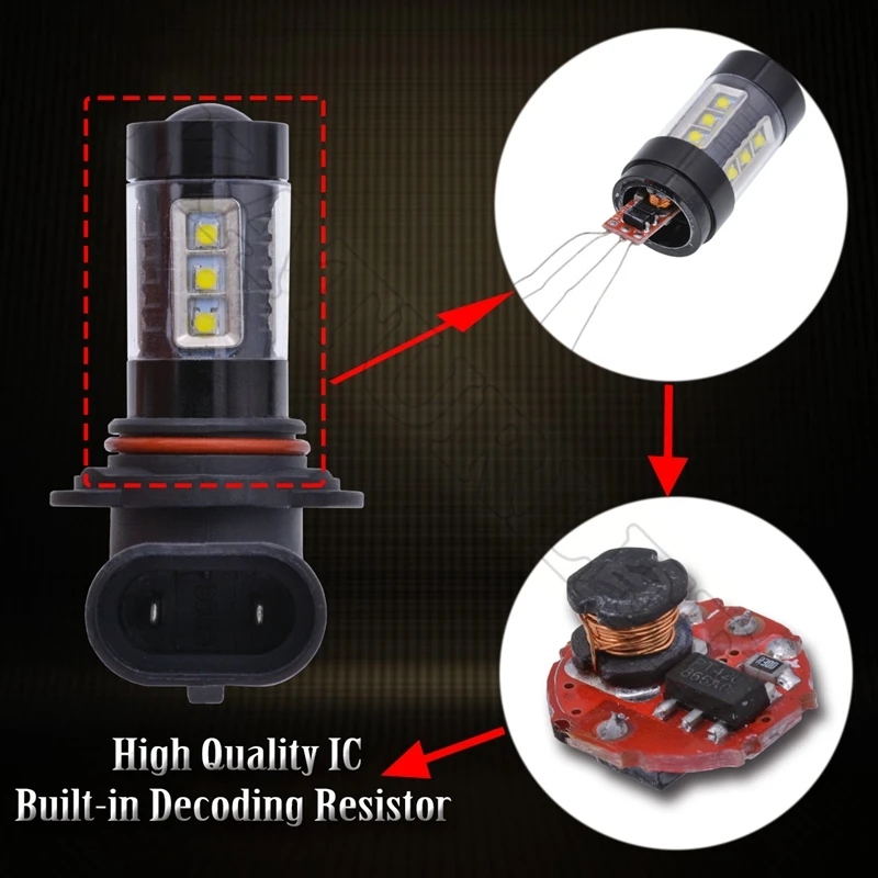 HB4 9006 светодиодный противотуманный светильник Combo 6000K 80W 1800LM белый Cree сменный DRL