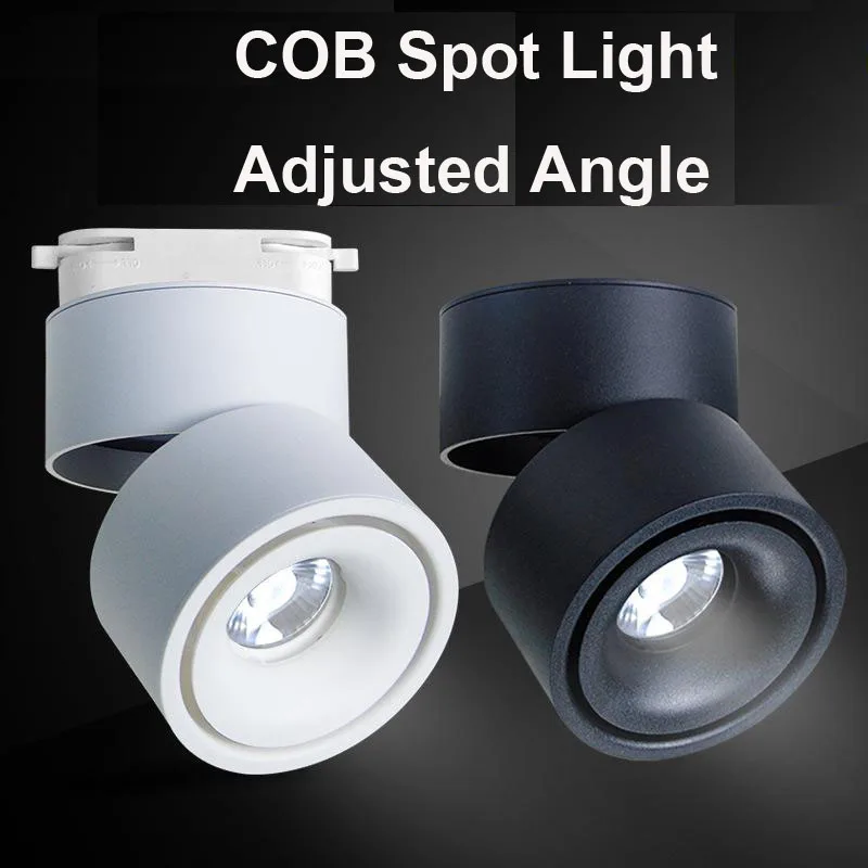 

Vintage adjustable track Light E27 LED Spotlights black store ceiling rail lamp