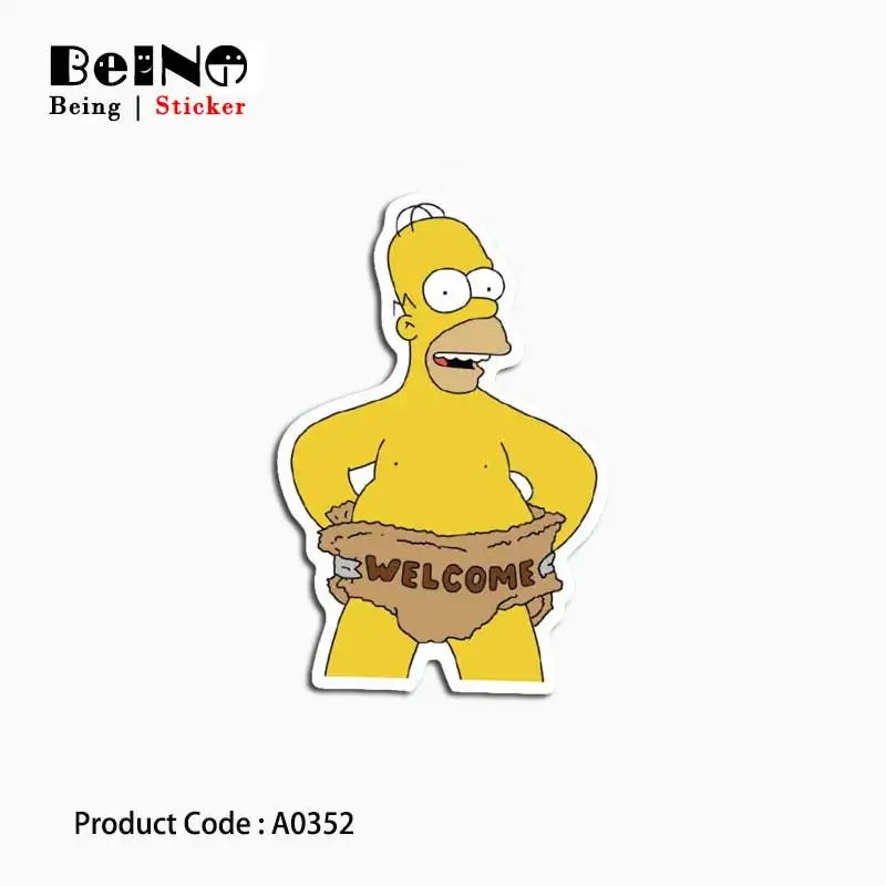Simpson society мультфильм аниме наклейка классный водонепроницаемый чемодан для