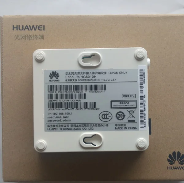 HG8010H wireless Терминал Epon ONU с 1 портом ethernet GE двойным протоколом H.248 и SIP английская