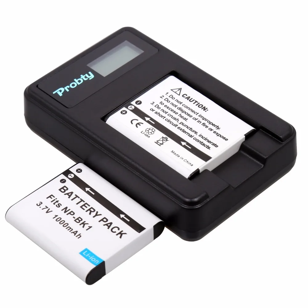 Probty 3 шт. NP BK1 NPBK1 камера батарея + ЖК Зарядное устройство USB для Sony S750 S780 S950 S980 W190 W370