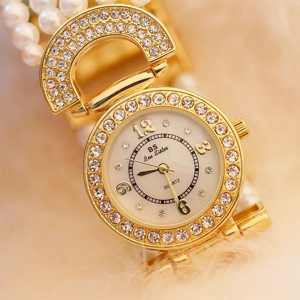 Женские кварцевые часы с маленьким браслетом жемчугом|Женские наручные часы| |