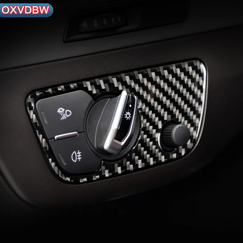 

Для Audi Q7 S линия углеродного волокна крышка переключателя фары отделка 3D наклейка Стайлинг автомобиля 2016 2018 2019 аксессуары для интерьера