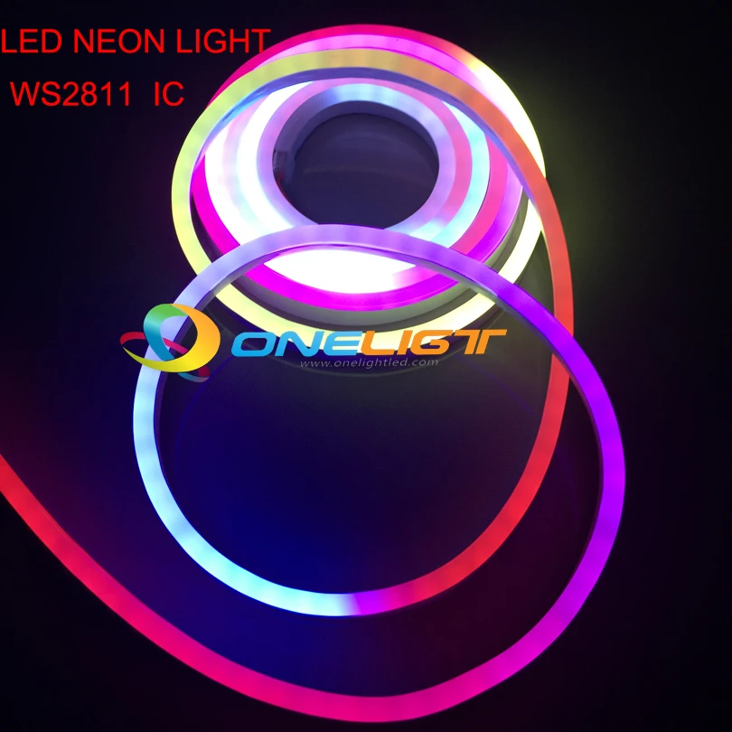 RGB WS2811 IC LED полноцветный гибкий светодиод неоновый шнур световая полоса