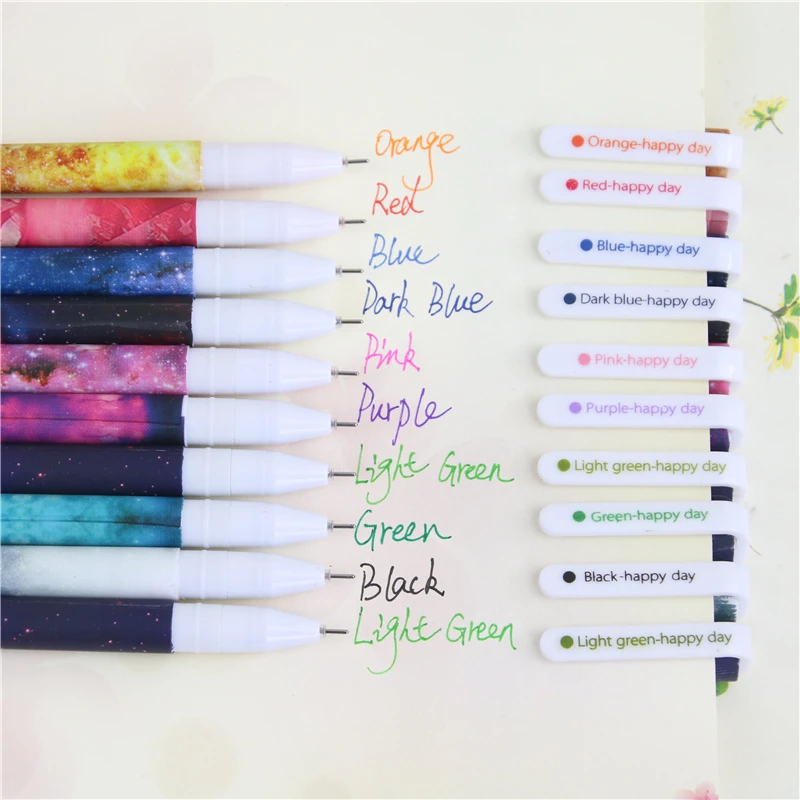 10 шт. креативные гелевые чернила звездного цвета ручки горячая распродажа Boligrafos