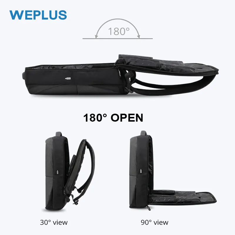 Мужской рюкзак WEPLUS многофункциональный с usb-зарядкой 15 6-дюймовый для подростков