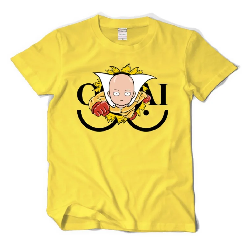 Высокое качество Q унисекс с рисунками из аниме ONE PUNCH MAN/OPPAI футболка Сайтама