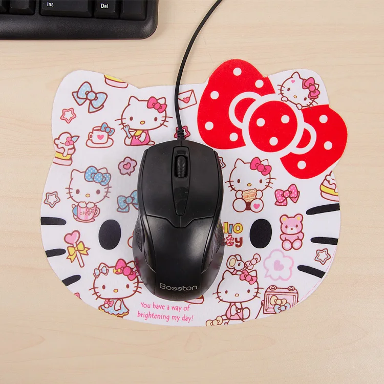 Вельветовый коврик для мыши Hello Kitty Doraemon Нескользящий Резиновый с героями