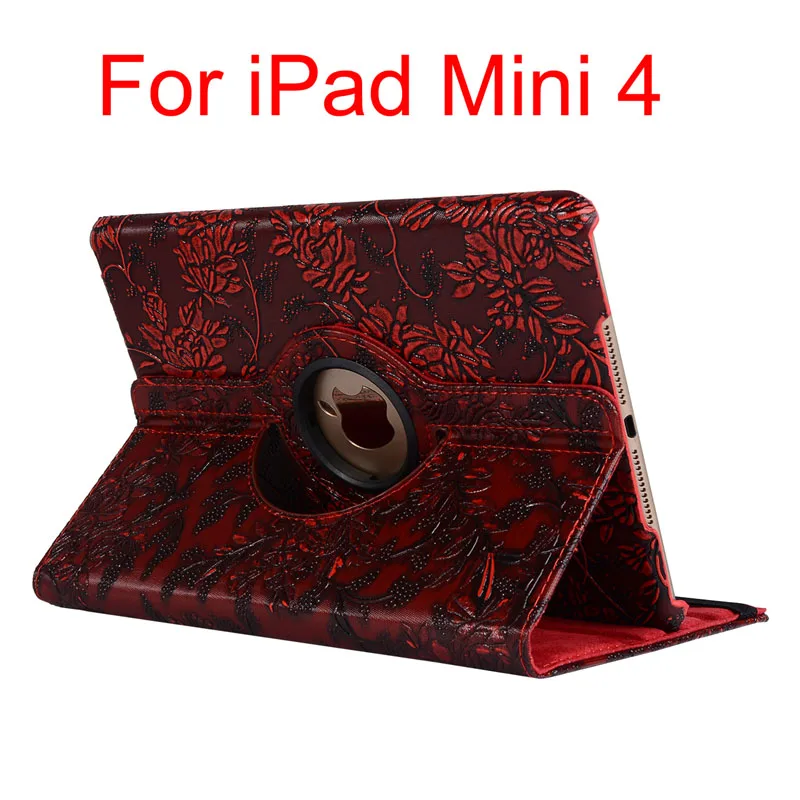 Case Вращающийся на 360 градусов чехол-подставка для iPad Air 2 5 6 iPad 9,7 5 6th для iPad Mini 1 2 3 4+ ручка+ пленка - Цвет: Case