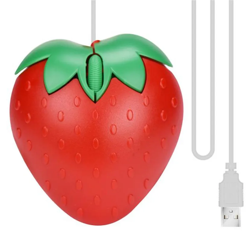 Mosunx мышь клубника оптическая USB светодиодный Проводная игровая Мыши для ПК