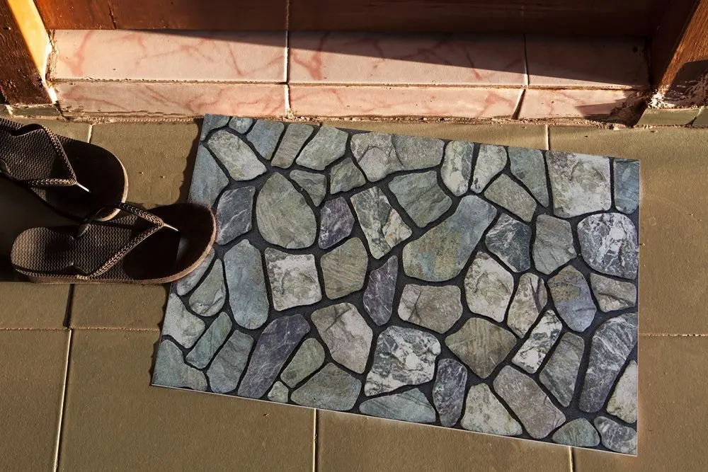 Серый Каменный дверной коврик 18 дюймов на 30 дюймов|stone door mats|door matmat mat |