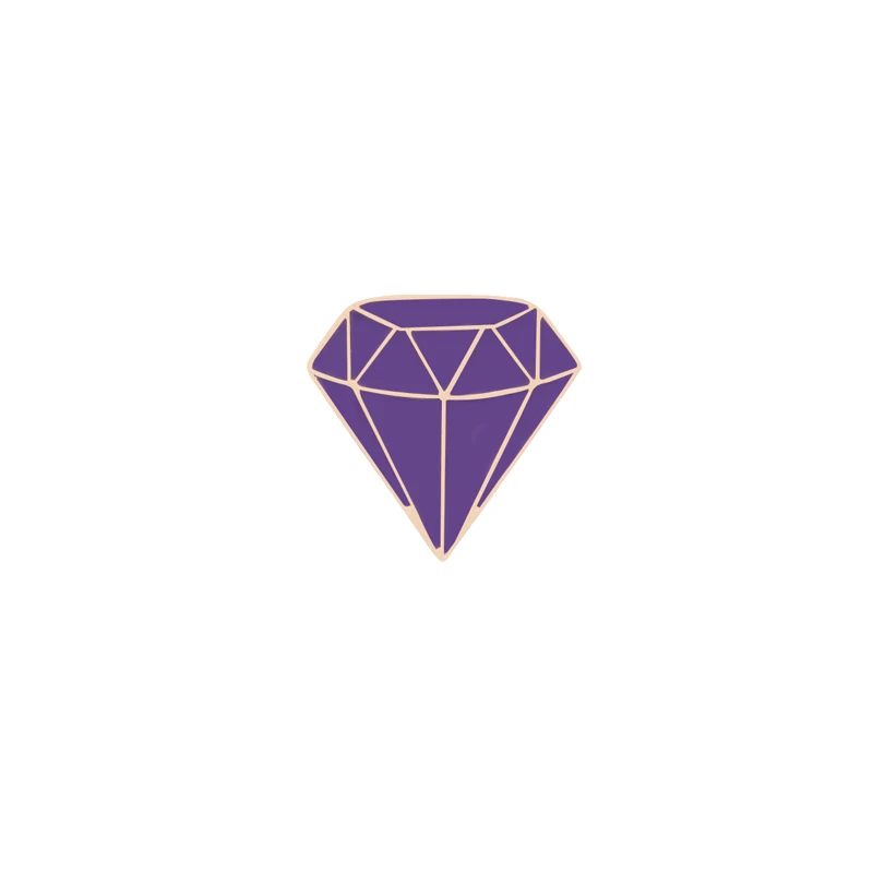 purple Мини животное Броши кошка белка лошадь банан самолет карандаш значок нагрудный знак брошь джинсовая рубашка сумка мультфильм ювелирные изделия подарок - Окраска металла: purple