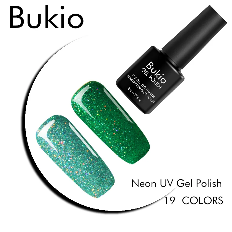 Неоновый УФ гель для ногтей Bukio блестящий Гель-лак украшения маникюра