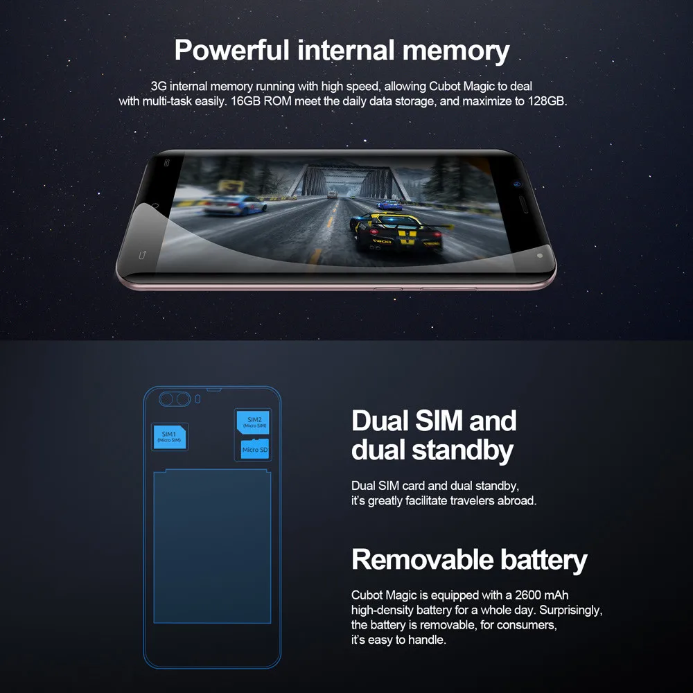 Usb HiFi музыкальный плеер MP3 walkman воспроизводитель mp3 плеер Cubot Magic MT6737 четырехъядерный Android 7,0 3 ГБ+ 16 Гб 5,0 дюймов HD дисплей