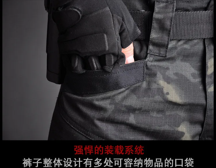 Ninja походные брюки, тактические брюки-карго, мужские армейские военные брюки, хлопок, много карманов, эластичные мужские повседневные брюки