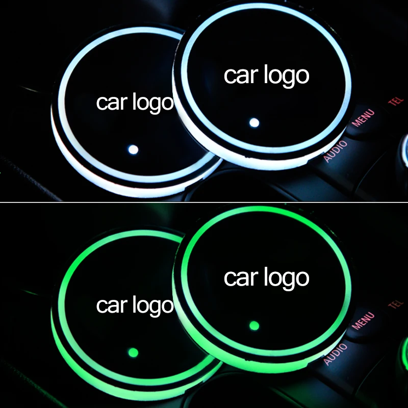 СВЕТОДИОДНЫЙ Автомобильный светильник с логотипом зарядная лампа типа Coaster Cup Mat