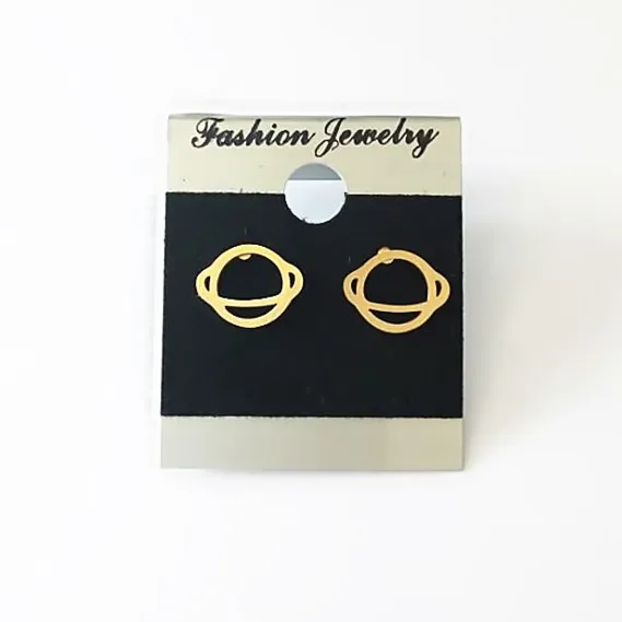DIANSHANGKAITUOZHE Stainless Steel Saturn Fashion Jewelry Women Earrings Gold Plated Star Stued Earring Party Bijoux Accessories |